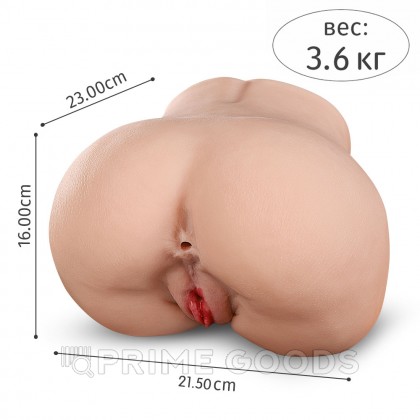 Реалистичный двойной мастурбатор Olga (вагина+анус) от sex shop primegoods фото 3