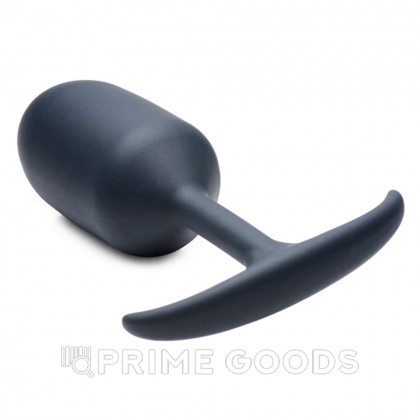 Анальная пробка с утяжелением  Heavy Hitters Premium Silicone Weighted Anal Plug, XL, черный, 16.8х5 см от sex shop primegoods фото 3