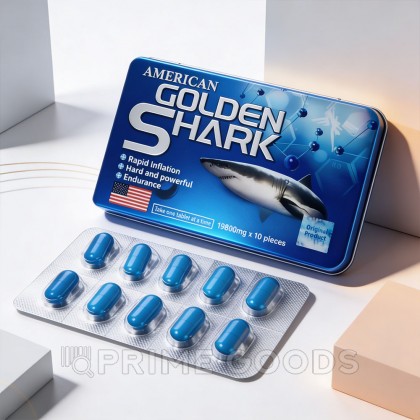 Мужской возбудитель American Golden Shark (10 таб) от sex shop primegoods фото 5