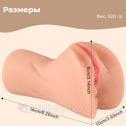 Реалистичный мастурбатор в виде вагины и половых губ Eunice от sex shop primegoods фото 9