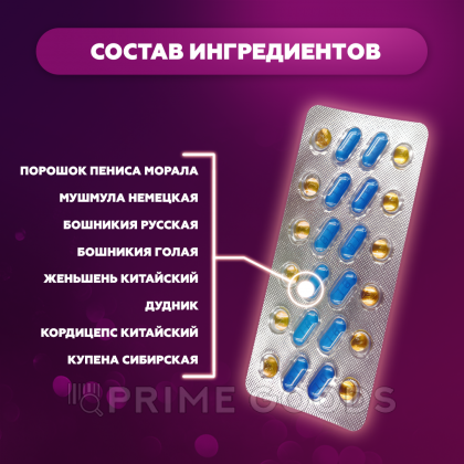 Возбуждющее средство для мужчин USA Blue Shark (12 таблеток + 12 витаминов) от sex shop primegoods фото 6