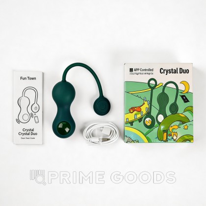 Тренажер Кегеля Magic Motion Crystal Duo темно-зеленый от sex shop primegoods фото 4