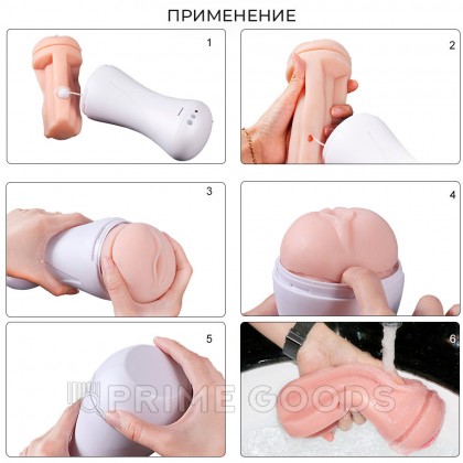 Реалистичный мастурбатор в тубе Happy Cup со стонами и вибрацией от sex shop primegoods фото 7