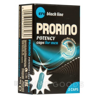 PRORINO Биологически активная добавка к пище Ero black line Potency Caps for men 2 кап. от sex shop primegoods фото 2