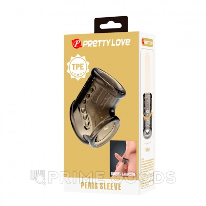 Насадка на пенис и мошонку серая Pretty love, серая от sex shop primegoods фото 5