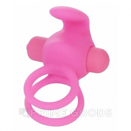 Эрекционное виброкольцо Power DUO clit cockring (розовый) от sex shop primegoods фото 2