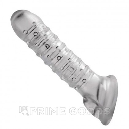 Утолщающая ребристая насадка на пенис - Tom of Finland - 19 см от sex shop primegoods