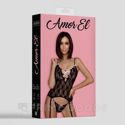 Комплект эротического белья Madrid черный L/XL от sex shop primegoods фото 4