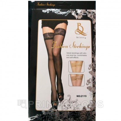 Чулки с ажурным кружевом (44-48) от sex shop primegoods фото 2