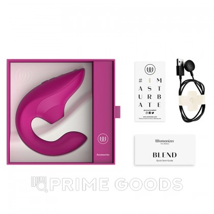 Бесконтактный клиторальный стимулятор Womanizer Blend, малиновый от sex shop primegoods фото 15