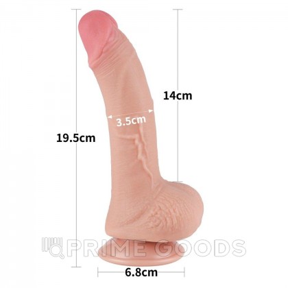 Фаллоимитатор Lovetoy Sliding Skin (19,5×3,5 см) с двойной плотностью, телесный от sex shop primegoods фото 6