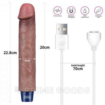 Реалистичный вибратор REAL SOFTEE (22,8*4 см.) от sex shop primegoods фото 4