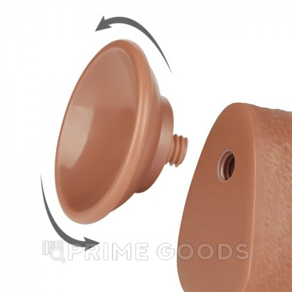 Реалистичный фаллоимитатор Lovetoy Sliding Skin (24×4,3 см) с двойным покрытием, коричневый от sex shop primegoods фото 4