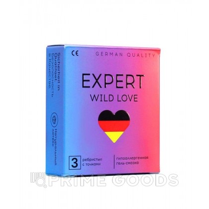 Презервативы EXPERT WILD LOVE № 3 (ребристые с точками), 3 шт. от sex shop primegoods