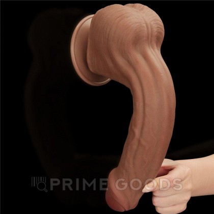 Реалистичный фаллоимитатор Lovetoy King Sized Sliding Skin (29×5,4 см) коричневый с двойной плотностью от sex shop primegoods фото 7