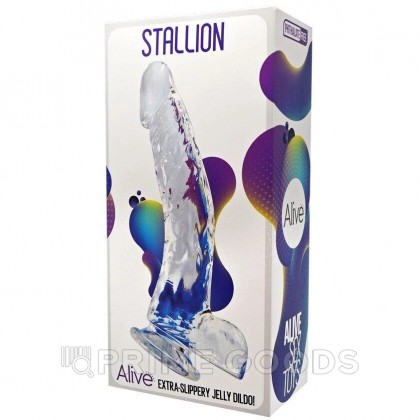 Фаллоимитатор Stallion прозрачный от Alive (22 * 3,5 см.) от sex shop primegoods фото 2