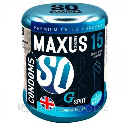 Презервативы гладкие, двойная спираль MAXUS G Spot 15 шт. от sex shop primegoods