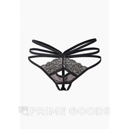 Черные трусики с доступом и переплетением лент сзади (Easy to love) (S/M; 42-44) от sex shop primegoods фото 3