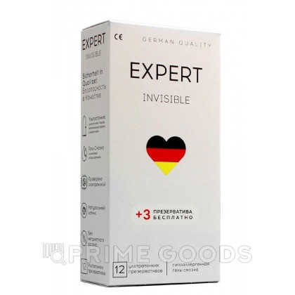 Презервативы EXPERT INVISIBLE № 12+3 (особо тонкие), 12+3 шт. от sex shop primegoods