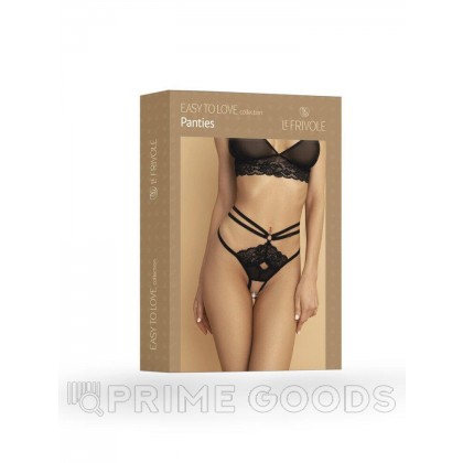 Черные трусики с доступом и переплетением лент сзади (Easy to love) (S/M; 42-44) от sex shop primegoods фото 4