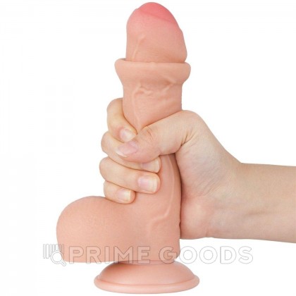Реалистичный фаллоимитатор Lovetoy Sliding Skin (18,3×3,5 см) с двойной плотностью телесный от sex shop primegoods фото 8