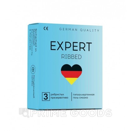 Презервативы EXPERT RIBBED № 3 (ребристые), 3 шт. от sex shop primegoods