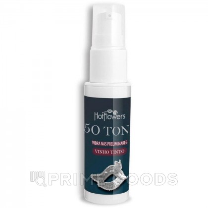 Возбуждающий гель 50 TONS для двоих с вибрационным эффектом и ароматом красного вина (15 гр) от sex shop primegoods фото 2