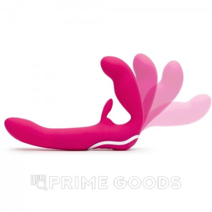 Безремневой страпон Happy Rabbit Strap-on розовый от sex shop primegoods фото 6