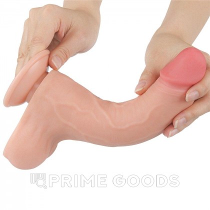 Реалистичный фаллоимитатор Lovetoy (22×4,3 см) с двойной плотностью телесный от sex shop primegoods фото 10
