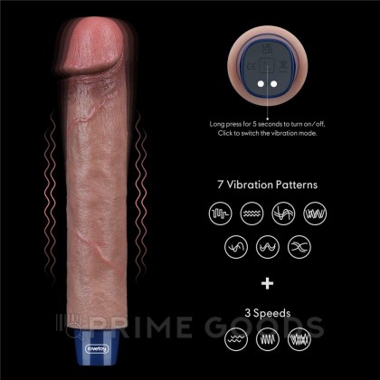 Реалистичный вибратор REAL SOFTEE (22,8*4 см.) от sex shop primegoods фото 5