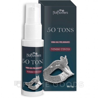 Возбуждающий гель 50 TONS для двоих с вибрационным эффектом и ароматом красного вина (15 гр) от sex shop primegoods
