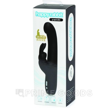 Вибратор Happy Rabbit Slimline G-Spot перезаряжаемый, черный от sex shop primegoods фото 7