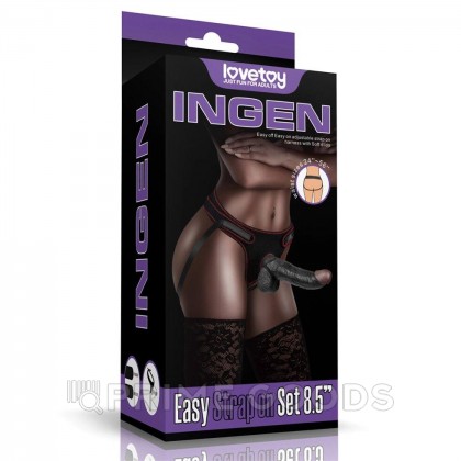 Страпон на трусиках Ingen (21,5*4,5 см.) в чёрном цвете от sex shop primegoods