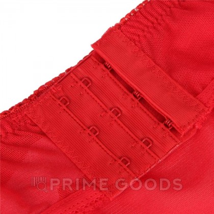 Пояс красный для чулок с ремешками на клипсах (3XL-4XL) от sex shop primegoods фото 7
