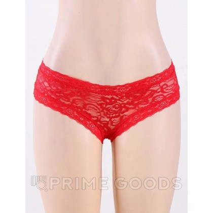 Трусики Sexy Lace кружевные (XL-2XL) красные от sex shop primegoods фото 4