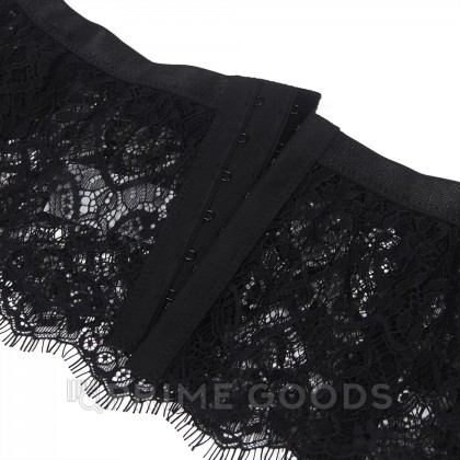 Кружевные трусики с поясом и подвязками для чулок черные Tender (XL) от sex shop primegoods фото 4