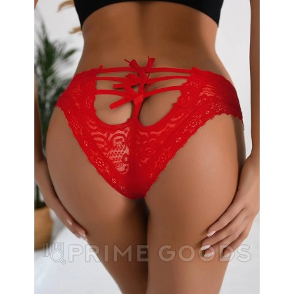 Трусики Sexy Lace кружевные (XL-2XL) красные от sex shop primegoods
