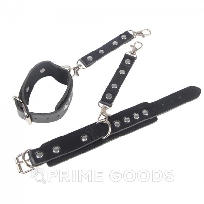 Комплект: пояс с гартерами и наручниками Punk от sex shop primegoods фото 4